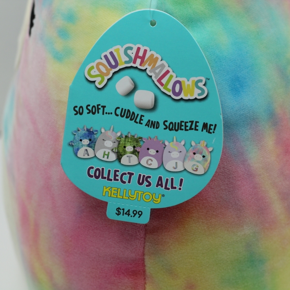 Squishmallows Monogrammed L Rainbow Unicorn Plush - Picture 9 of 12